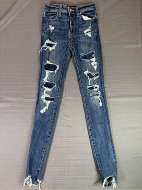 American Eagle Super Hi-Rise Jegging Distressed Skinny Jeans Women’s Size 0